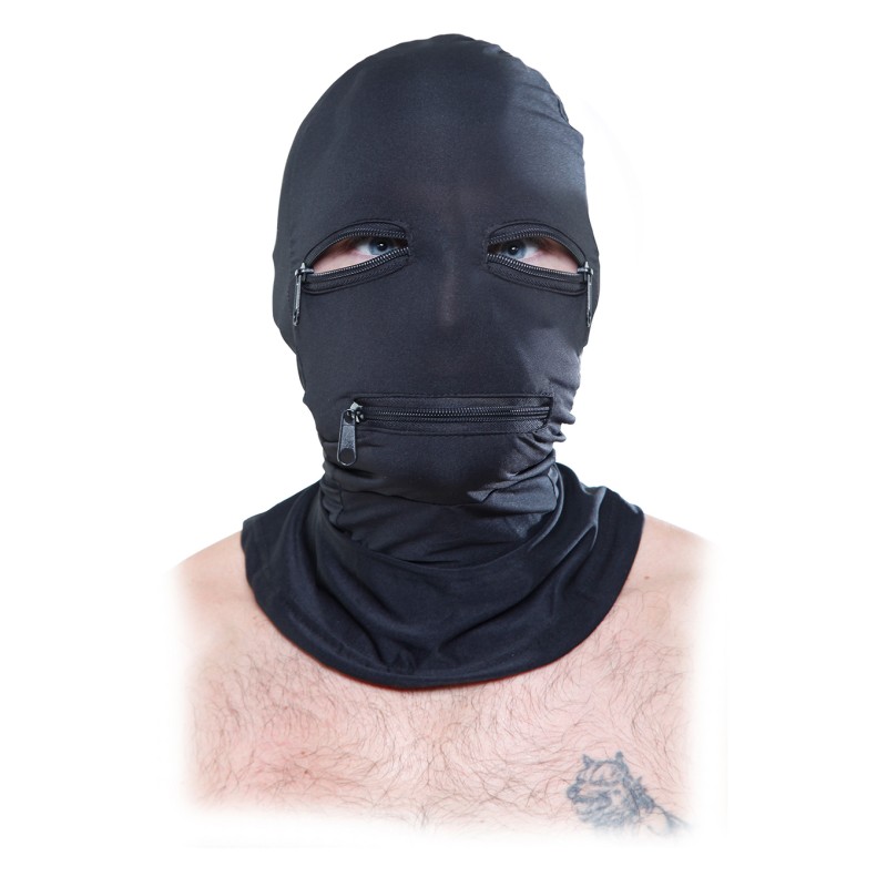 Maska-FF BLACK ZIPPER FACE WOOD